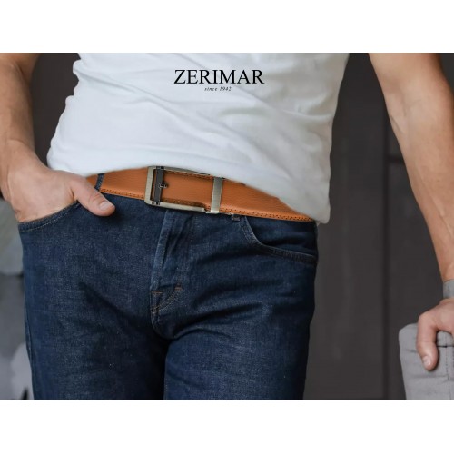 Cinturón de piel con hebilla automatica de 3 cm modelo GOZAG