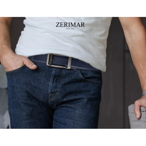 Cinturón de piel con hebilla automatica de 3 cm modelo GOZAG