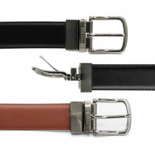 Cinturon reversible de piel de 32 mm modelo DOUBLO