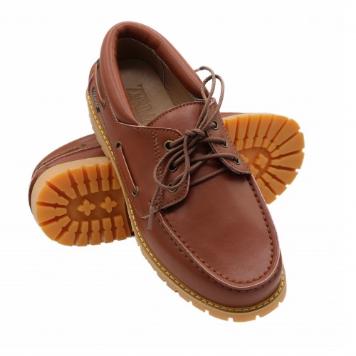 Nauticos de piel con cordones modelo KANCHEN