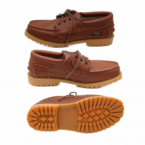 Nauticos de piel con cordones modelo KANCHEN