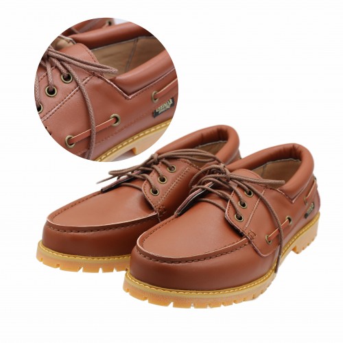 Nauticos de piel con cordones modelo KANCHEN