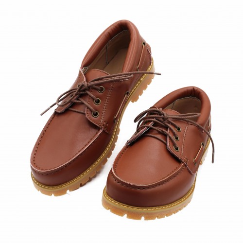 Nauticos de piel con cordones modelo KANCHEN