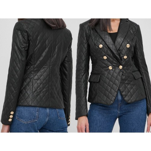 Blazer acolchada con botones modelo DOFANA