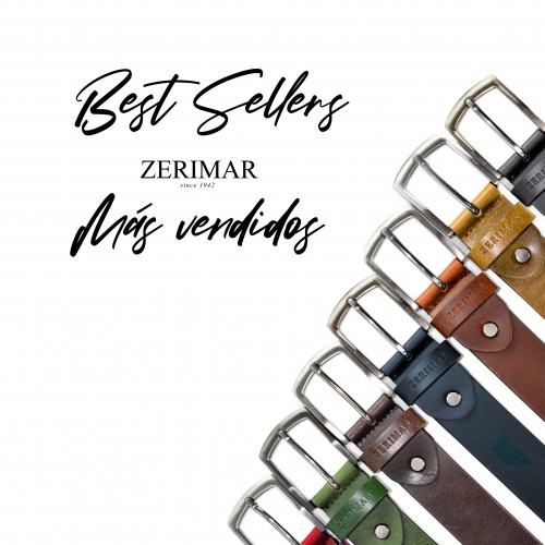 Cinturon de piel modelo CHICAGO 34 mm