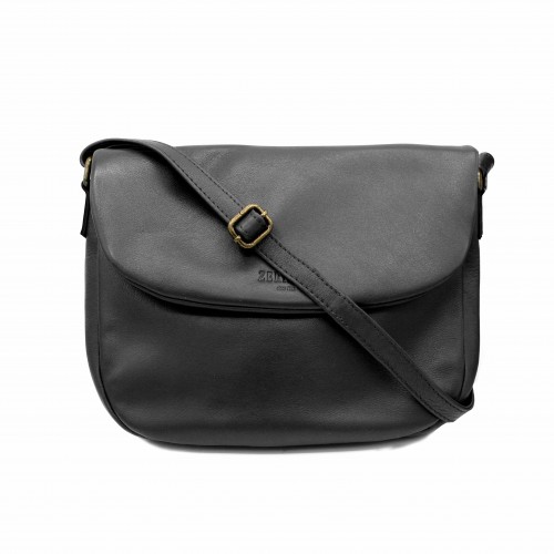 Bolso de solapa de piel 23x28x5 cm CORDE