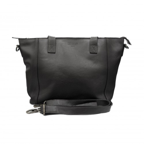 Bolso de piel con cremallera y doble asa 27x40x12 cm YOURS