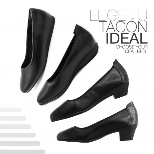 Zapato de Piel Profesional para Oficina y Eventos - tacón 4,5 cm