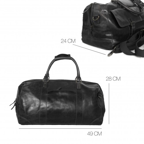 Bolso de piel grande de viaje 28x49x24 cm DECOX