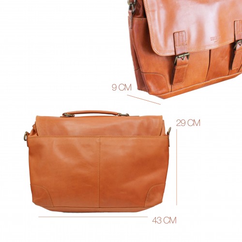 Maletín de piel multiespacio 29x43x9 cm ROBE