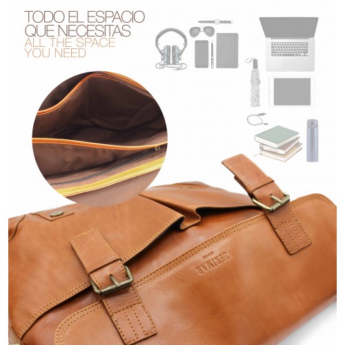 Maletín de piel multiespacio 29x43x9 cm ROBE