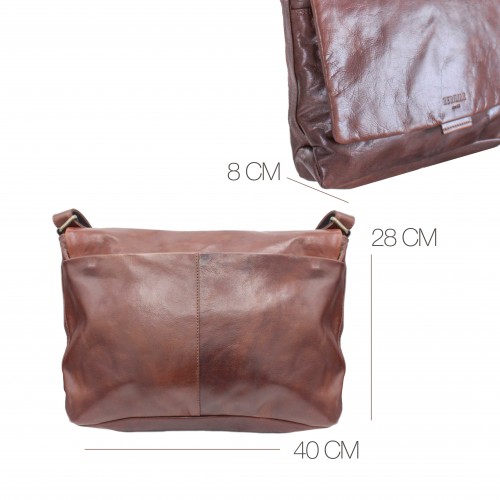 Maletín de piel multiespacio 28x40x8 cm LOCRA