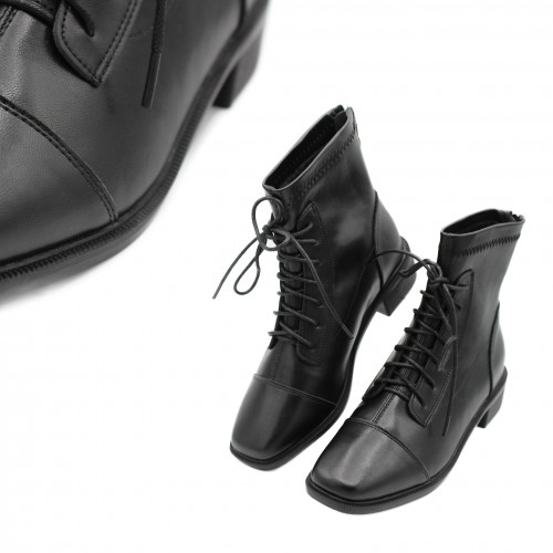 Botas de cordones con punta cuadrada modelo LIBBY