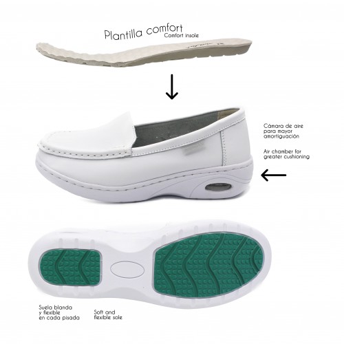 Mocasines de piel comodos con camara de aire y plantilla comfort