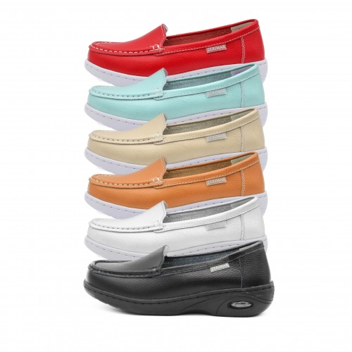 Mocasines de piel comodos con camara de aire y plantilla comfort