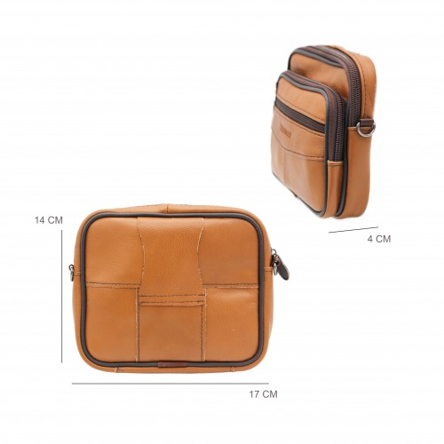 Bolso bandolera de piel modelo ROINE 14x17x4 cm