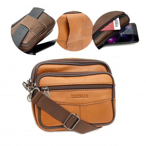 Bolso bandolera de piel modelo ROINE 14x17x4 cm