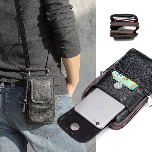 Bolso bandolera de piel modelo FLOUE 18x10x4 cm