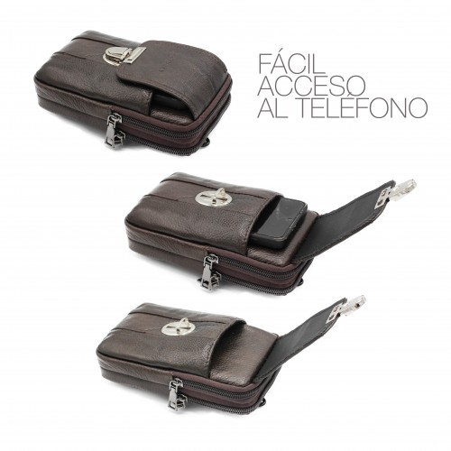 Bolso bandolera de piel modelo ENCON 18x10x4 cm