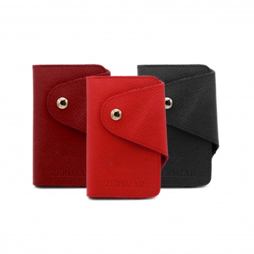 Porta llaves de piel con tarjetero 10x6,5 cm