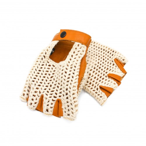 Guantes de piel sin dedos...