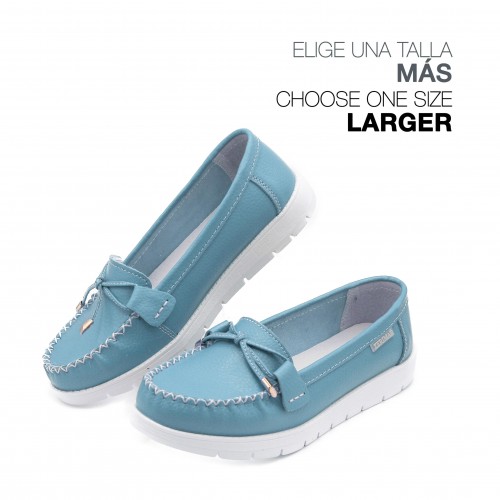 Mocasines de piel con antifaz modelo SESONE