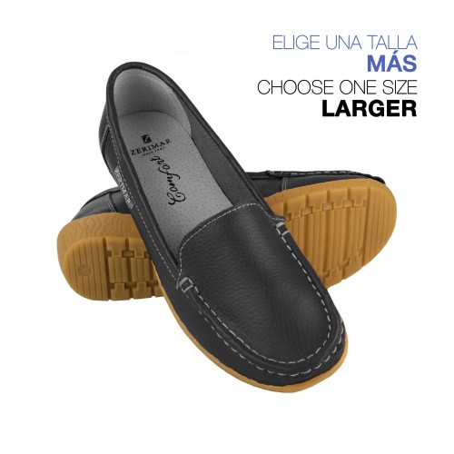 Mocasines de piel con plantilla comfort PUREZA