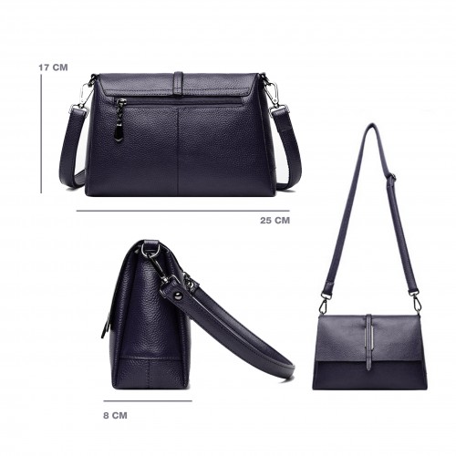 Bolso de piel bandolera 25x17x8 cm MAYO