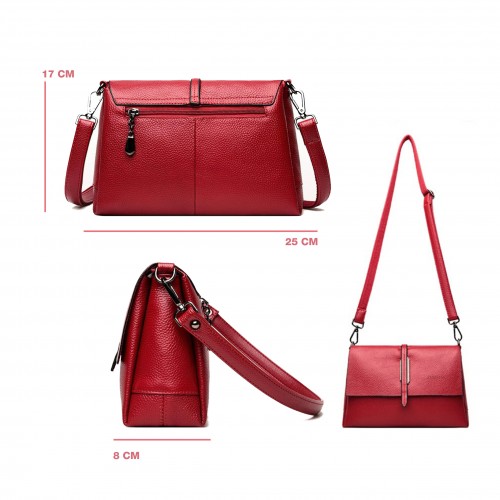 Bolso de piel bandolera 25x17x8 cm MAYO