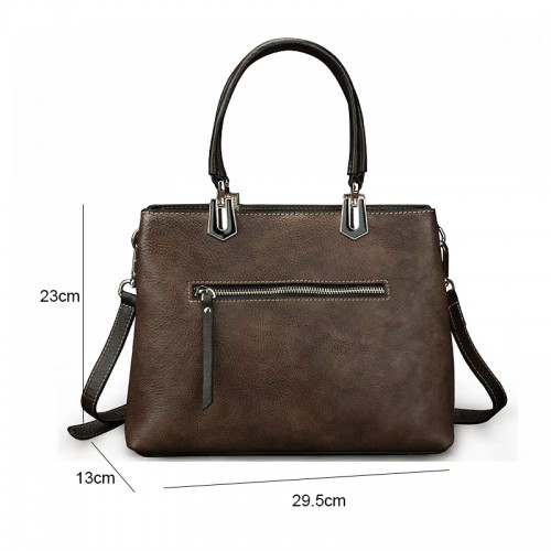 Bolso de piel con doble asa 28x21x11 cm ROSES