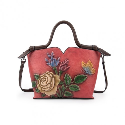 Bolso de piel con doble asa...