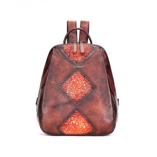 Mochila de piel con...