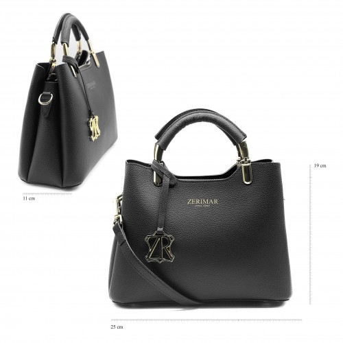 Bolso de piel doble asa 23x18x11 cm ERESO