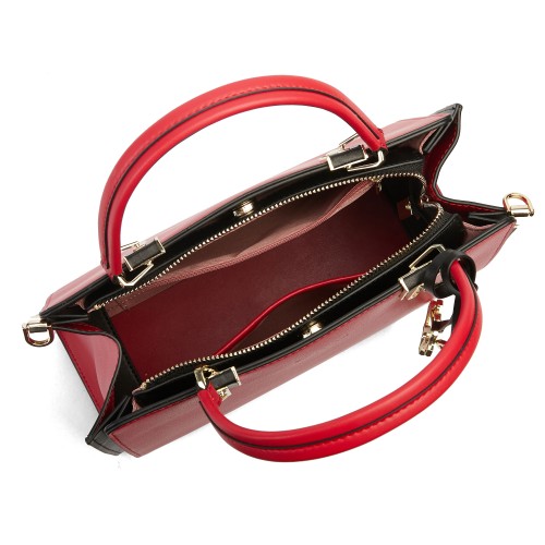 Bolso de piel doble asa 27x20x10 cm CRUDELIA