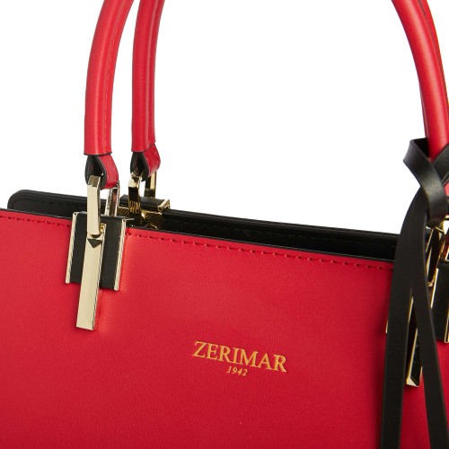 Bolso de piel doble asa 27x20x10 cm CRUDELIA