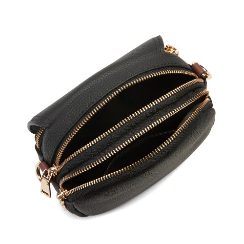 Bolso de piel bandolera 18x16x8 cm OVALO