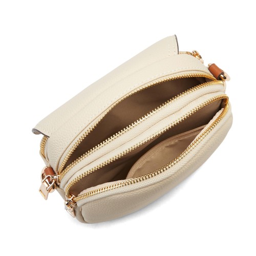 Bolso de piel bandolera 18x16x8 cm OVALO