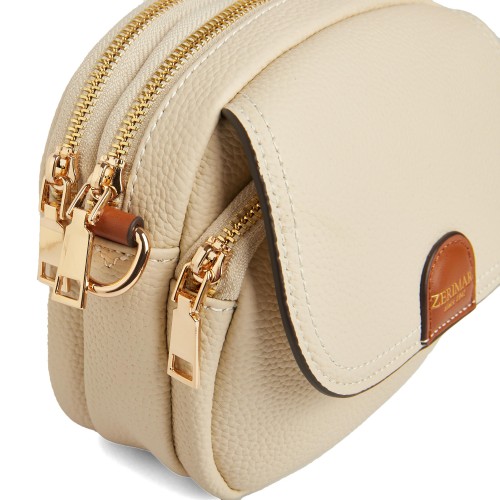 Bolso de piel bandolera 18x16x8 cm OVALO