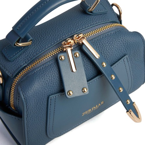 Bolso de piel doble asa 19x14x10 cm GADES