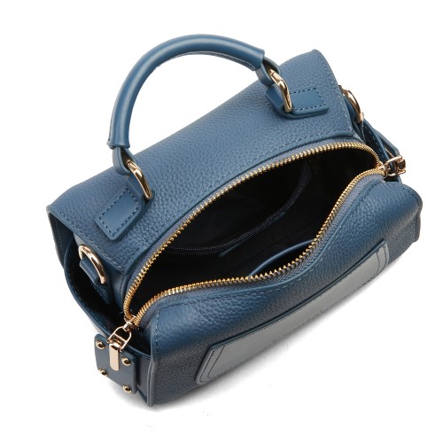 Bolso de piel doble asa 19x14x10 cm GADES