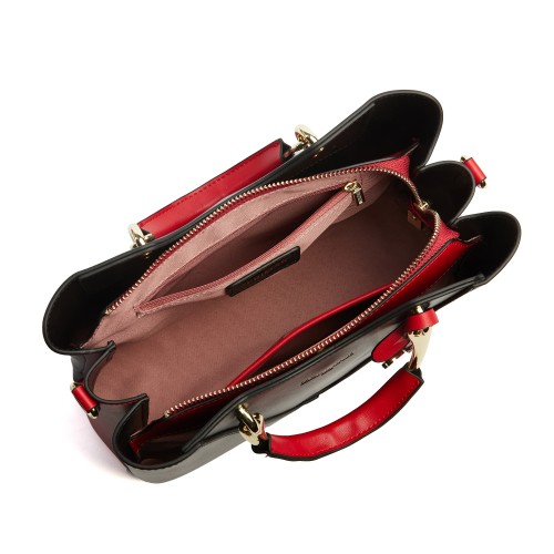 Bolso de piel doble asa 26x19x10 cm CRUDE