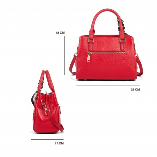 Bolso de piel doble asa 23x18x11 cm MAZE