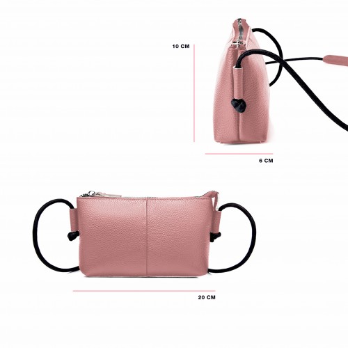 Bolso de piel bandolera 18x12x5 cm CANASTERO