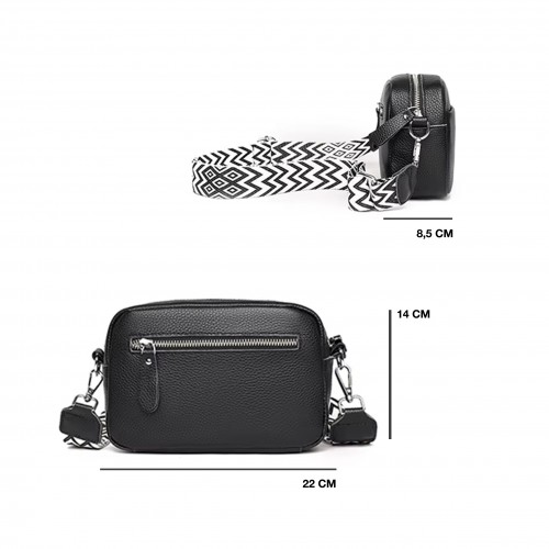 Bolso de piel bandolera 21x15x8 cm RALE