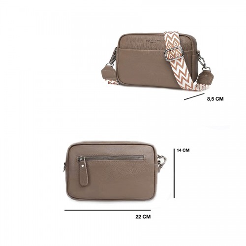 Bolso de piel bandolera 21x15x8 cm RALE