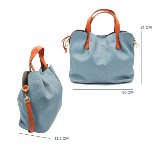 Bolso de piel doble asa 30x21x13,5 cm SOMO