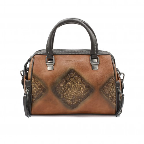 Bolso de piel doble asa 27x21x11 cm MORAGA Zerimar - 9