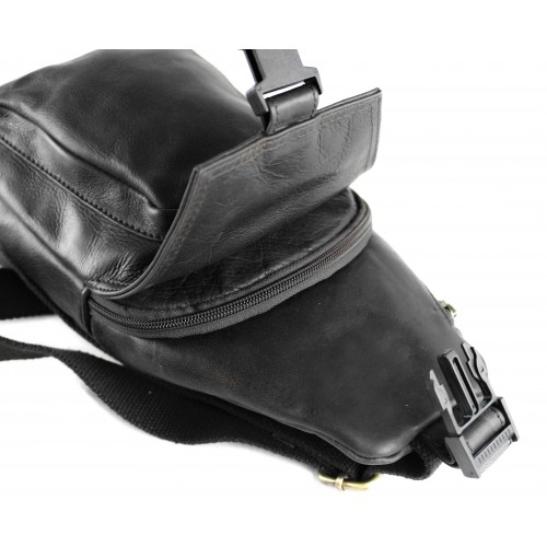 Bolso bandolera de piel modelo PATER 16x34x9 cm