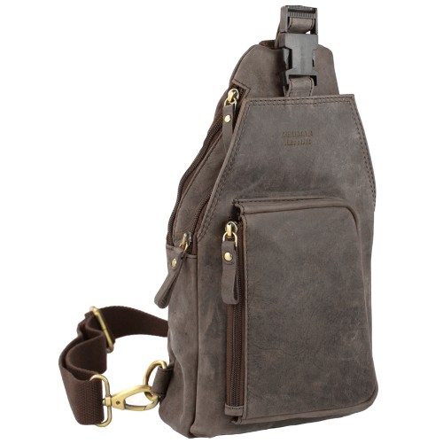 Bolso bandolera de piel...