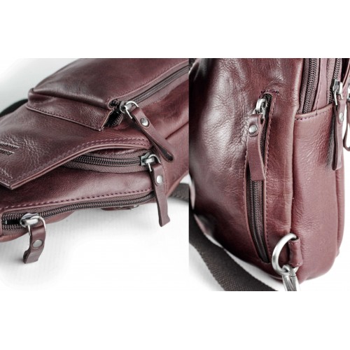 Bolso bandolera de piel modelo PATER 16x34x9 cm